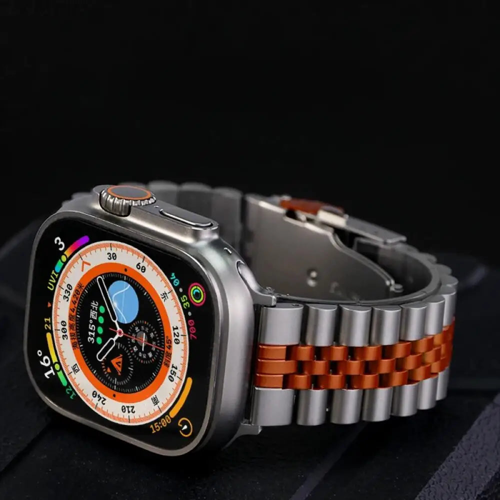 Stainless Steel Quick-Release Link Band for Apple Watch