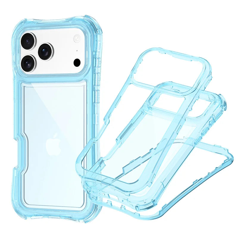 Drop-Resistant Clear Armor Case with Four-Corner Airbags for iPhone 17 Series