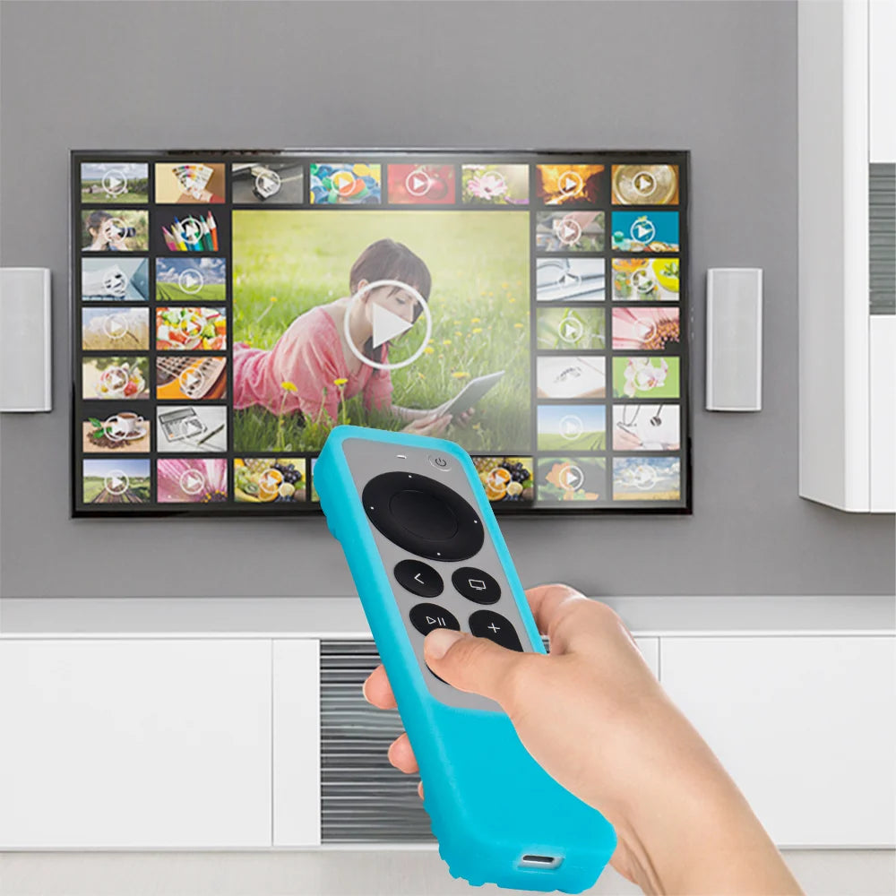 Silicone Anti-Slip Grip Case For Apple TV Siri Remote