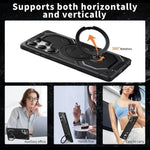 Samsung Galaxy S25 Series Protective Magnetic Case with Rotating Stand