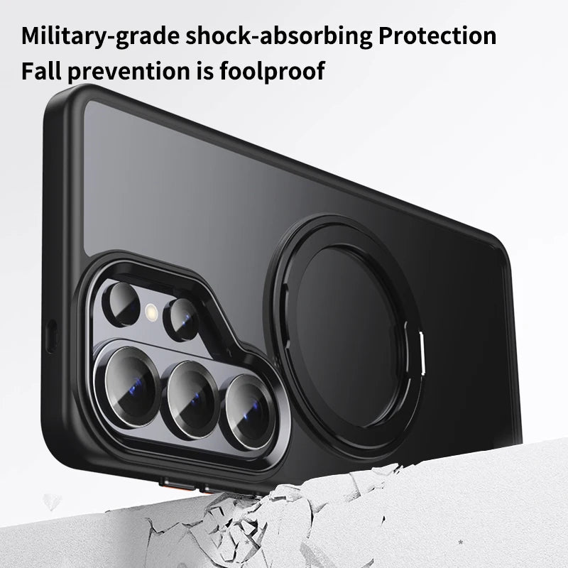Shockproof Magnetic Case with Rotating Kickstand for Samsung Galaxy S26 Series