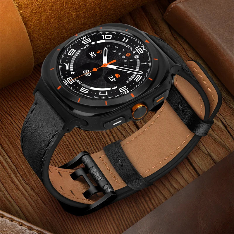 Premium Leather Sport Strap for Samsung Galaxy Watch Ultra & Galaxy Watch Ultra (2025)
