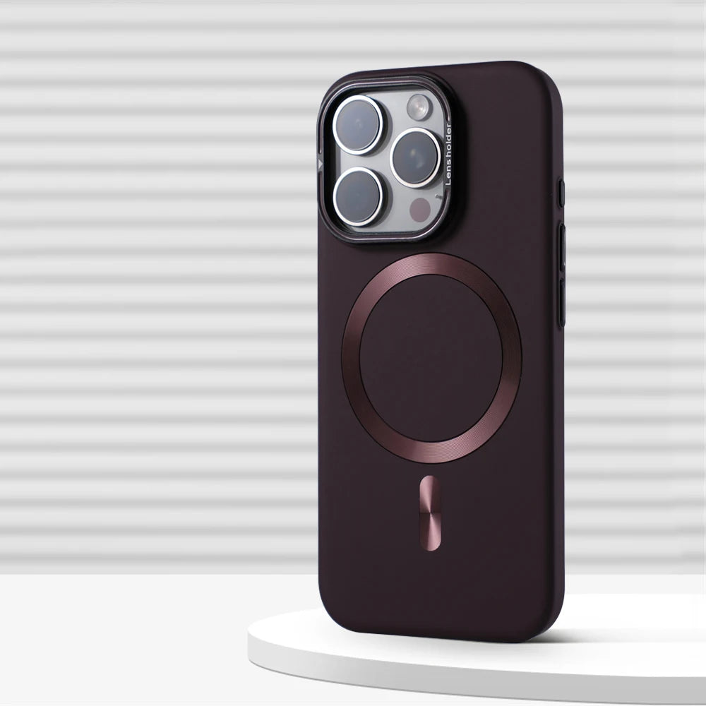 iPhone 16 Series Luxury Slim MagSafe Case with Alloy Lens Protector