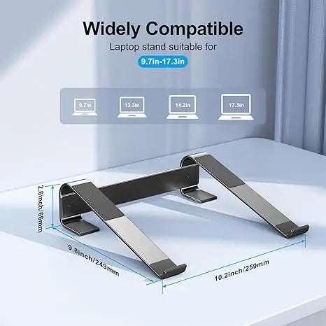 Ergonomic Aluminum Laptop Stand with Cooling Ventilation
