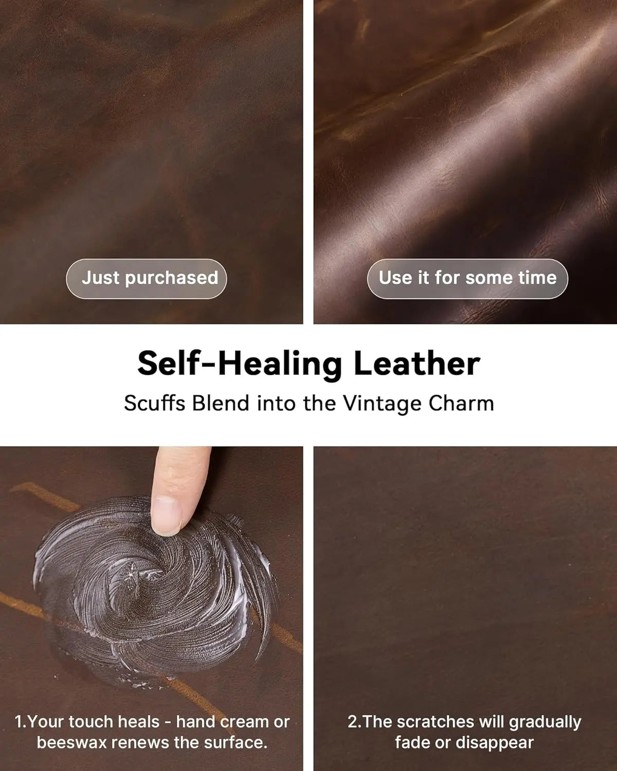 Self-Healing Crazy Horse Leather Desk Pad