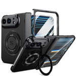 Shockproof Hard PC MagSafe Case with 360° Rotating Ring Stand for iPhone Duo