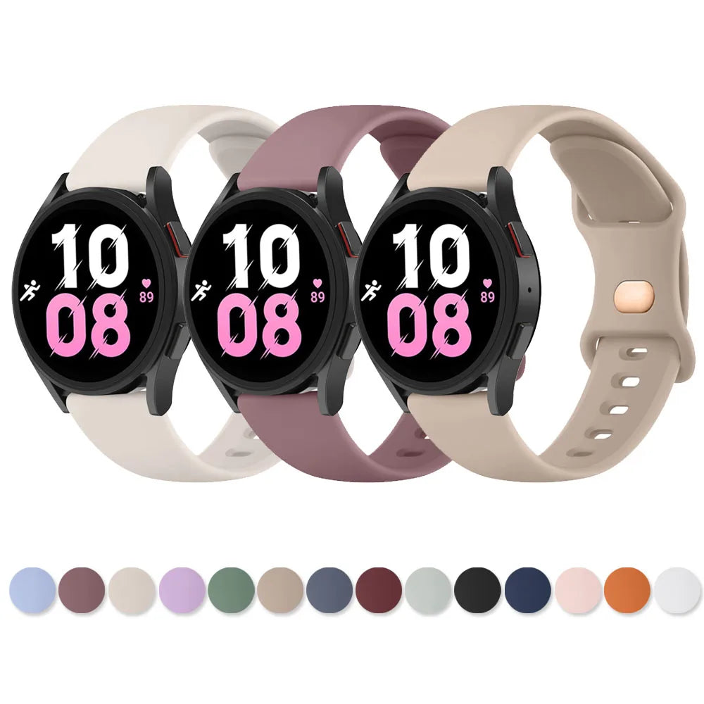Silicone Band for Samsung Galaxy Watch 6 and Galaxy Watch 6 Classic