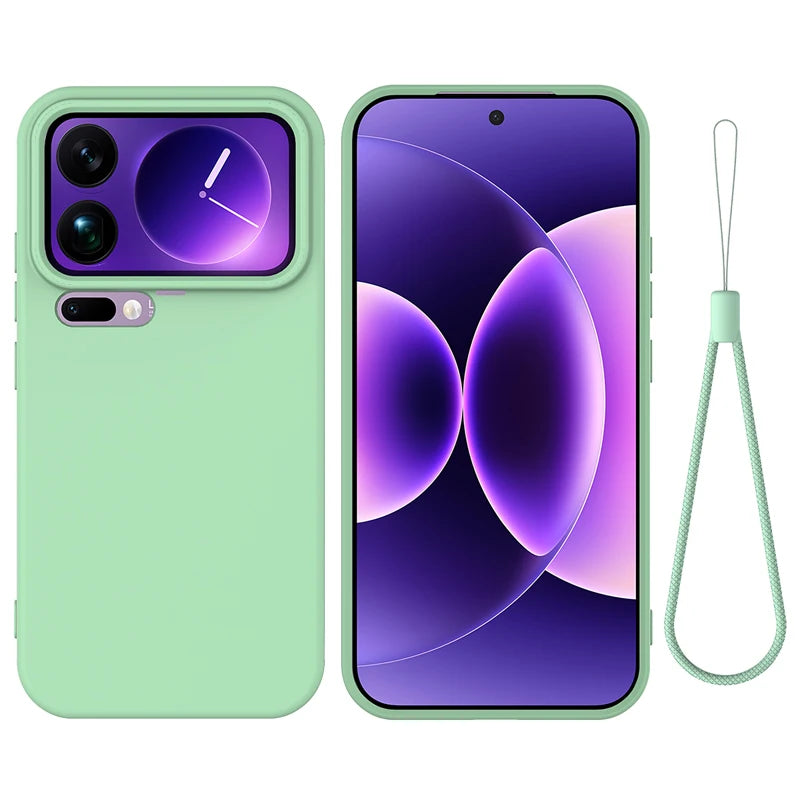 Xiaomi 17 Series Soft Liquid Silicone Case with Soft Flocked Lining
