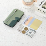 Leather Trim Multi-Card Flip Wallet Case with Kickstand for Samsung Galaxy S24 Series