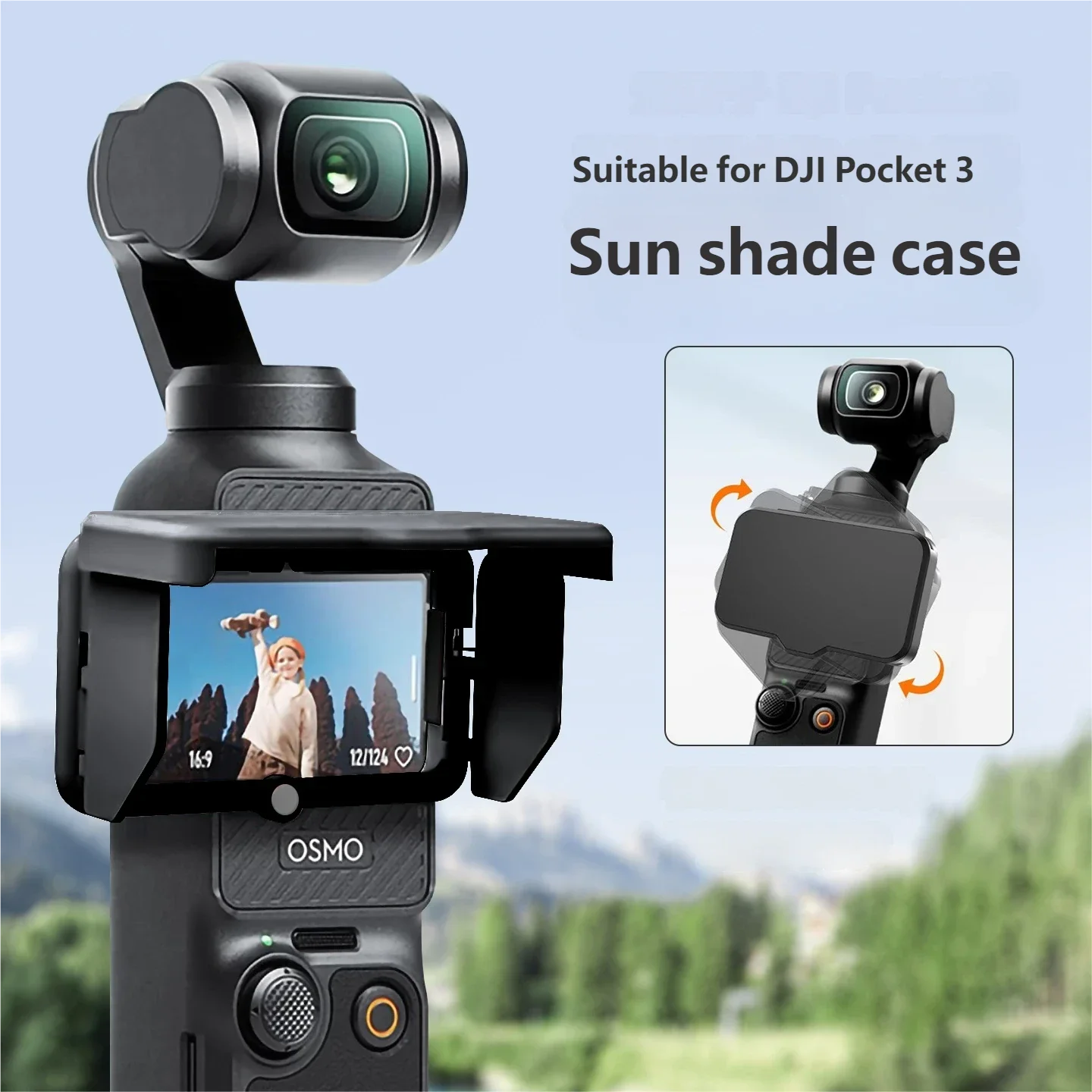 DJI Osmo Pocket 3 Foldable Screen Sun Hood with Anti-Glare Shield