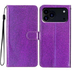 Glitter Magnetic Cards Slot Leather Wallet Case For iPhone 17 Series