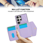 Crossbody Leather Wallet Case with Card Slots & Lanyard for Samsung Galaxy S25 Series