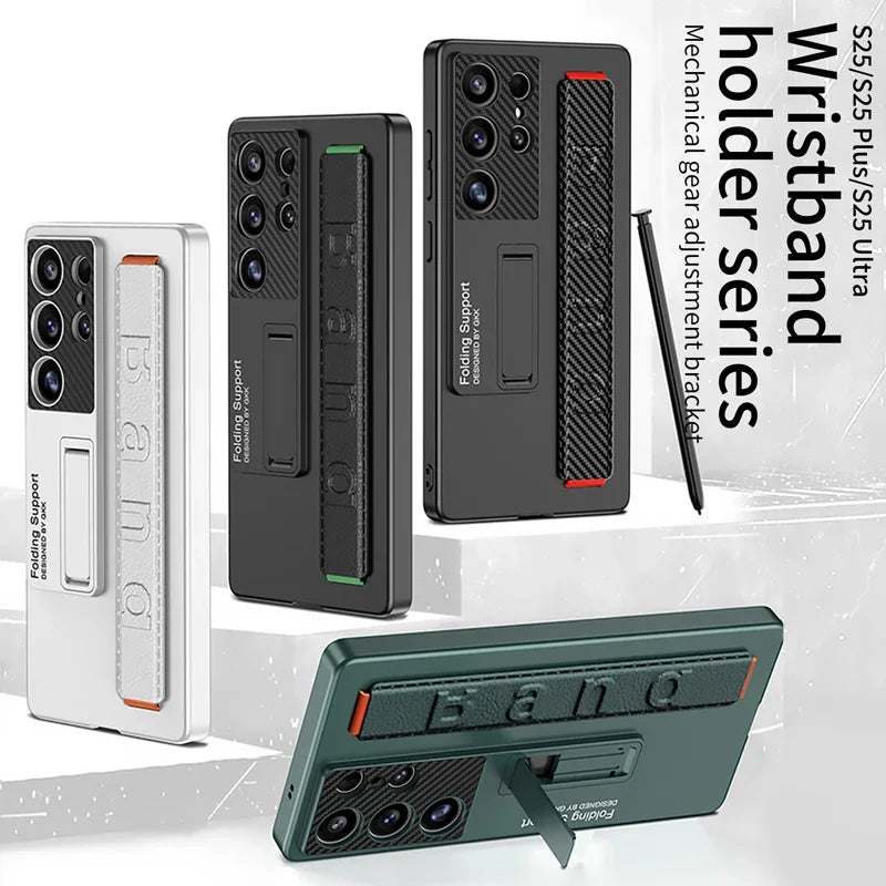 Samsung Galaxy S25 Ultra Slim Case with Wristband & Kickstand Bracket