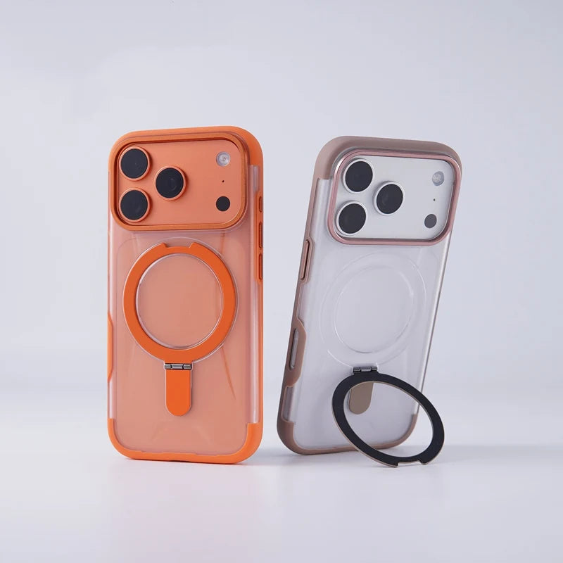 Slim Frosted MagSafe Case with Built-In Kickstand for iPhone 17 Series