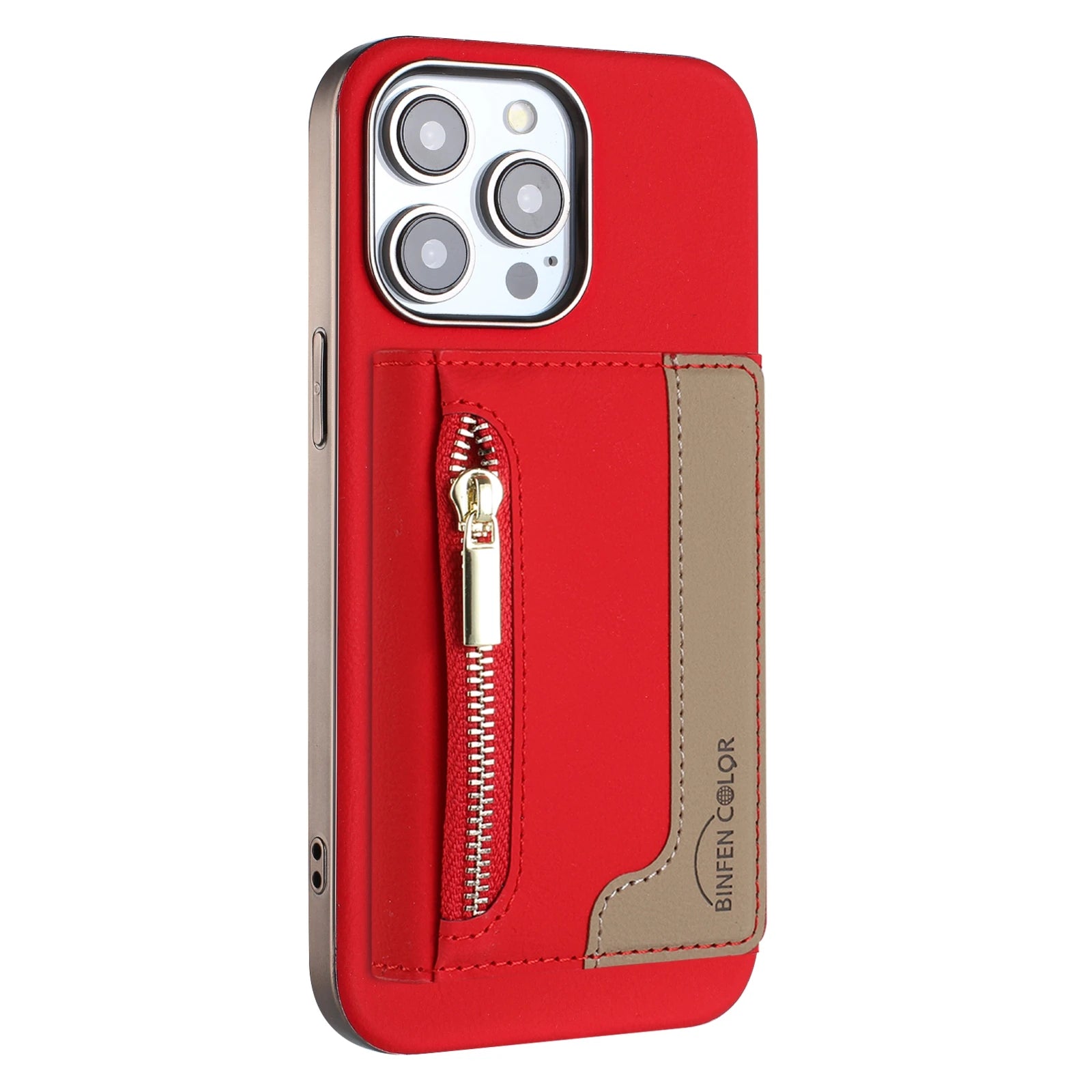 iPhone 15 Series Magnetic Leather Case with Detachable Card Holder