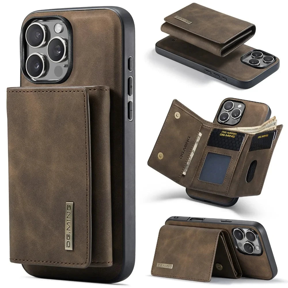 MagSafe 2-in-1 iPhone 16 Wallet Case with Kickstand & Detachable Card Holder
