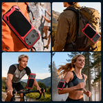 Metal Full-Body Case with Tempered Glass and Camera Stand for iPhone 17 Series