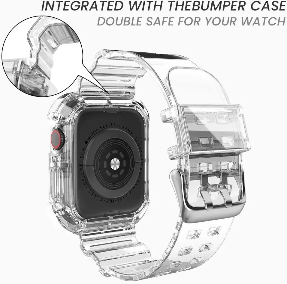 Protective Silicone Case + Wristband for Apple Watch