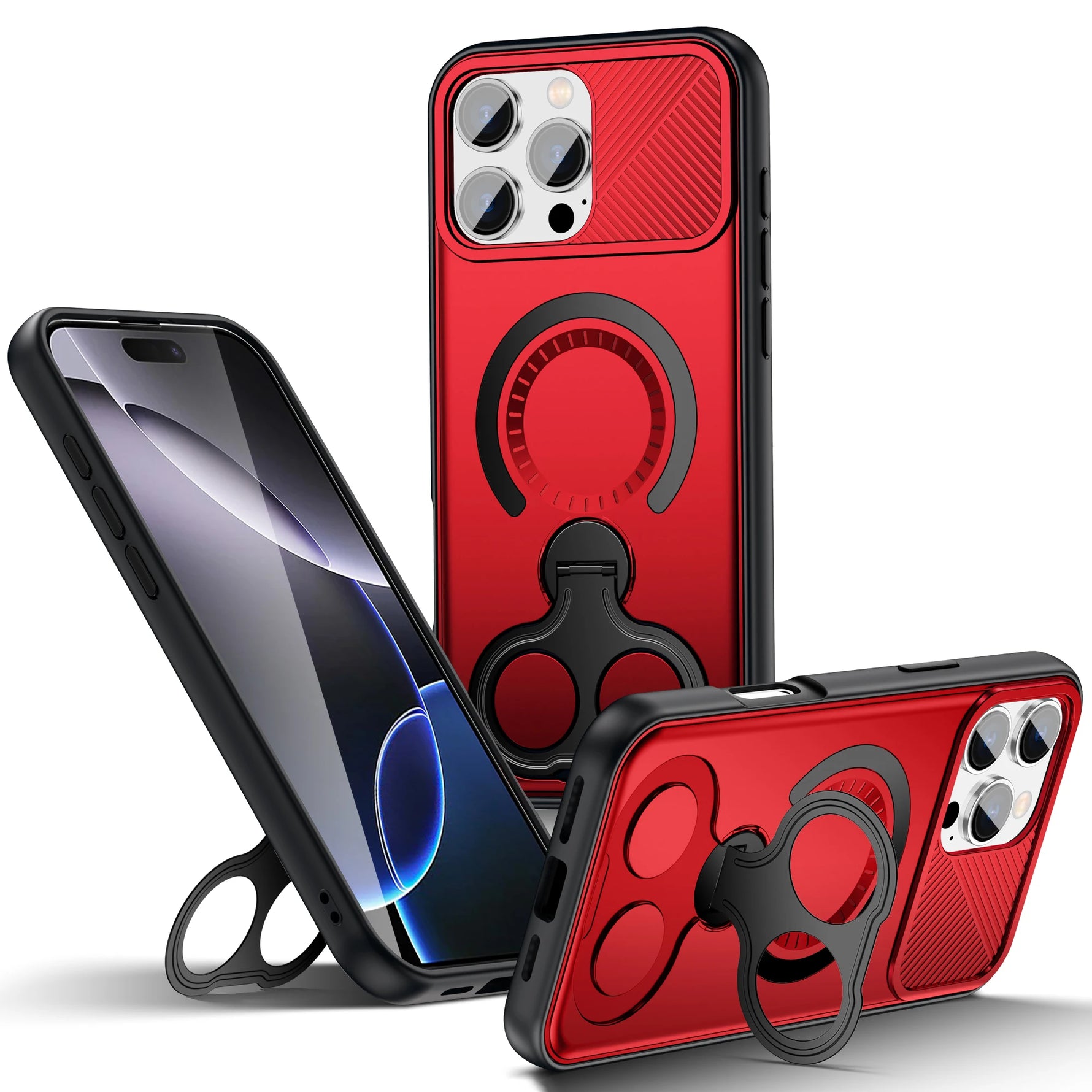 Heavy Duty MagSafe Case with Rotating Stand for iPhone 15 Series