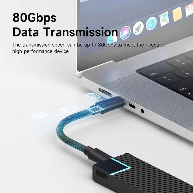 Hagibis USB-C USB4 Short Cable with Vertical Plug