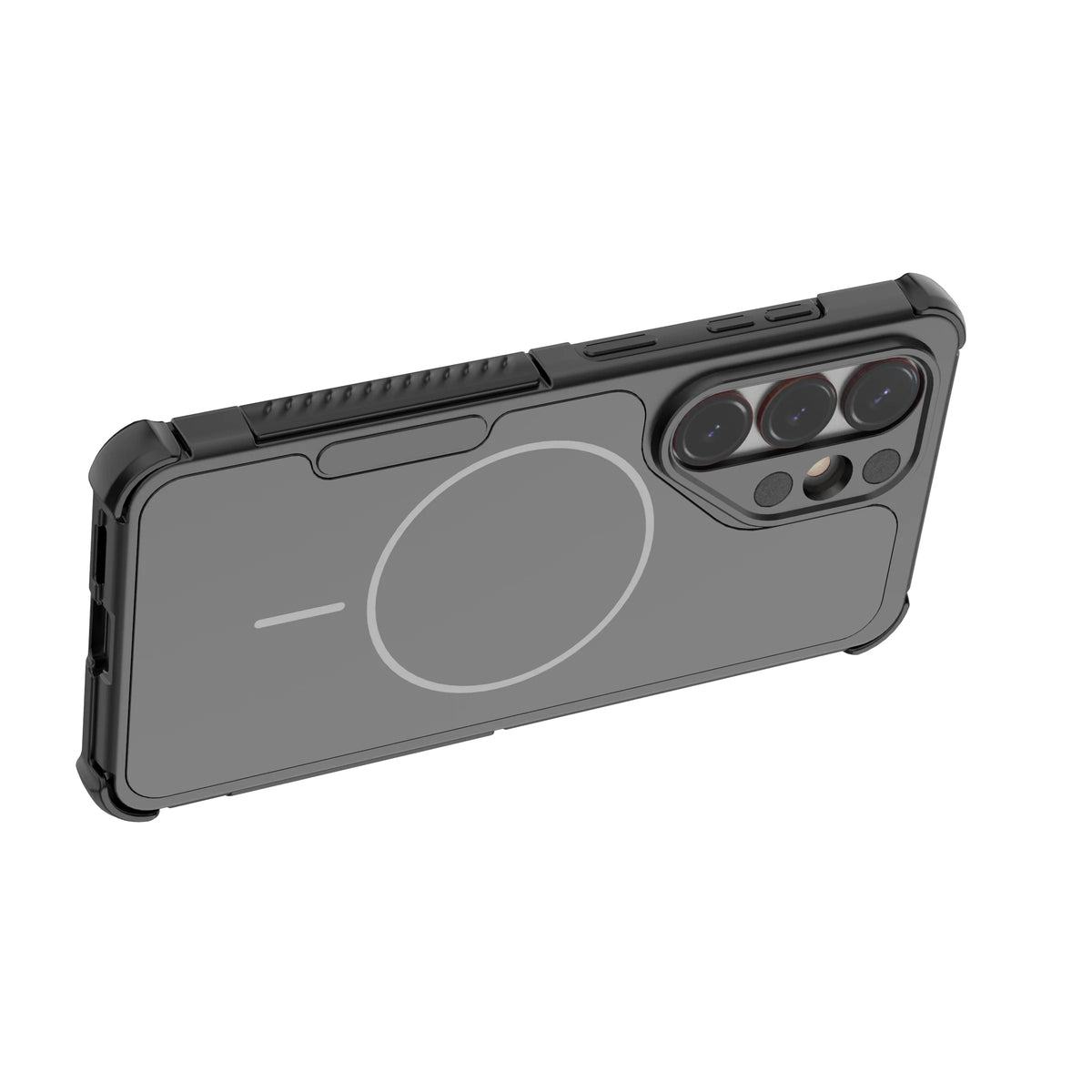 Dual-Layer Shock-Absorbing Magnetic Bumper Case for Samsung Galaxy S25 Series