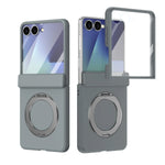 Protective Magnetic Phone Case With Rotating Ring Holder for Galaxy Z Flip 7