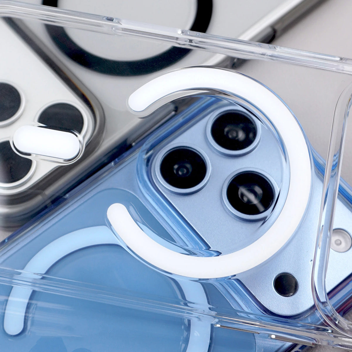 Transparent MagSafe Case with Raised Camera Ring Protection for iPhone 17 Series