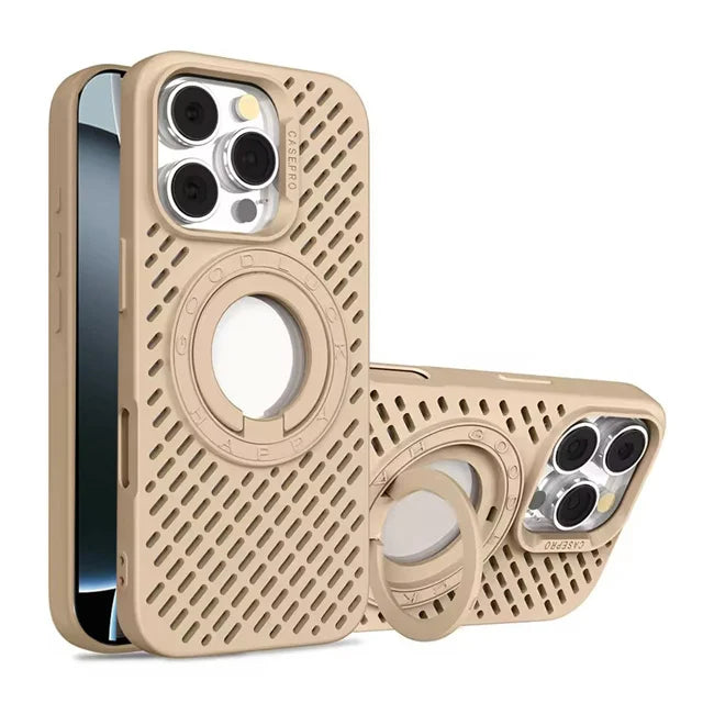 Cooling Heat Dissipation MagSafe Case with Bracket for iPhone 16 Series