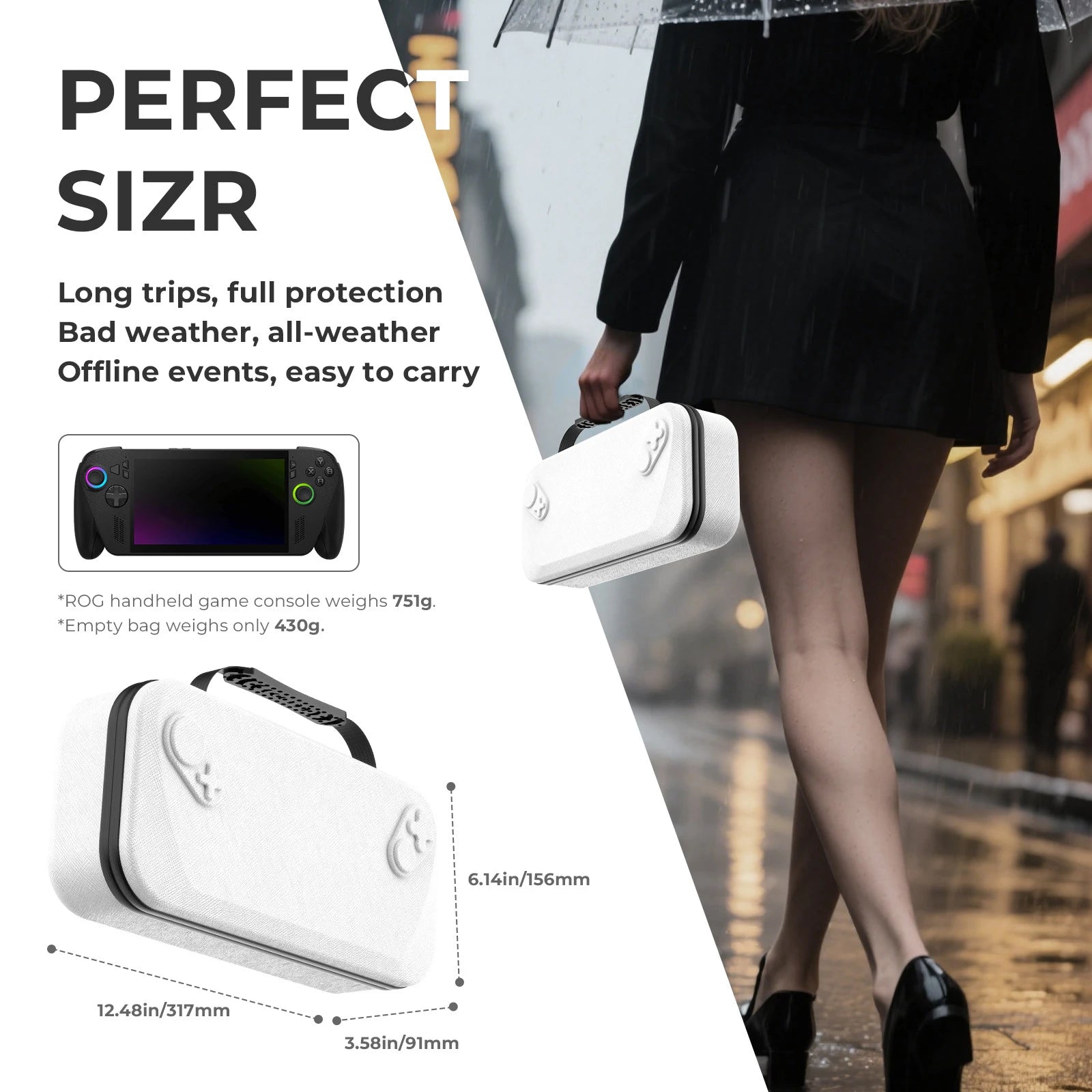 Shockproof Hard Shell Storage Bag for ASUS ROG Xbox Ally / Ally X