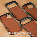 Natural Cowhide Leather MagSafe Case for iPhone 17 Series