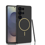 Ultra-Thin Magnetic Metallic Leather Case for Samsung Galaxy S25 Ultra