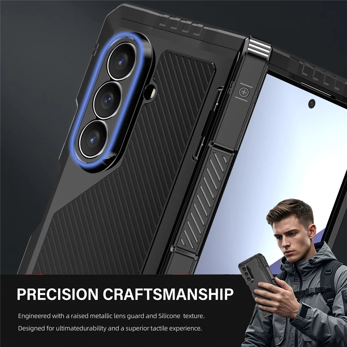 Aerospace-Grade Aluminum Case with Hinge Guard for Samsung Galaxy Z Fold 8 Ultra