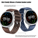 Hybrid Leather and Silicone Watch Strap with No-Gap Fit for Samsung Galaxy Watch Ultra 2