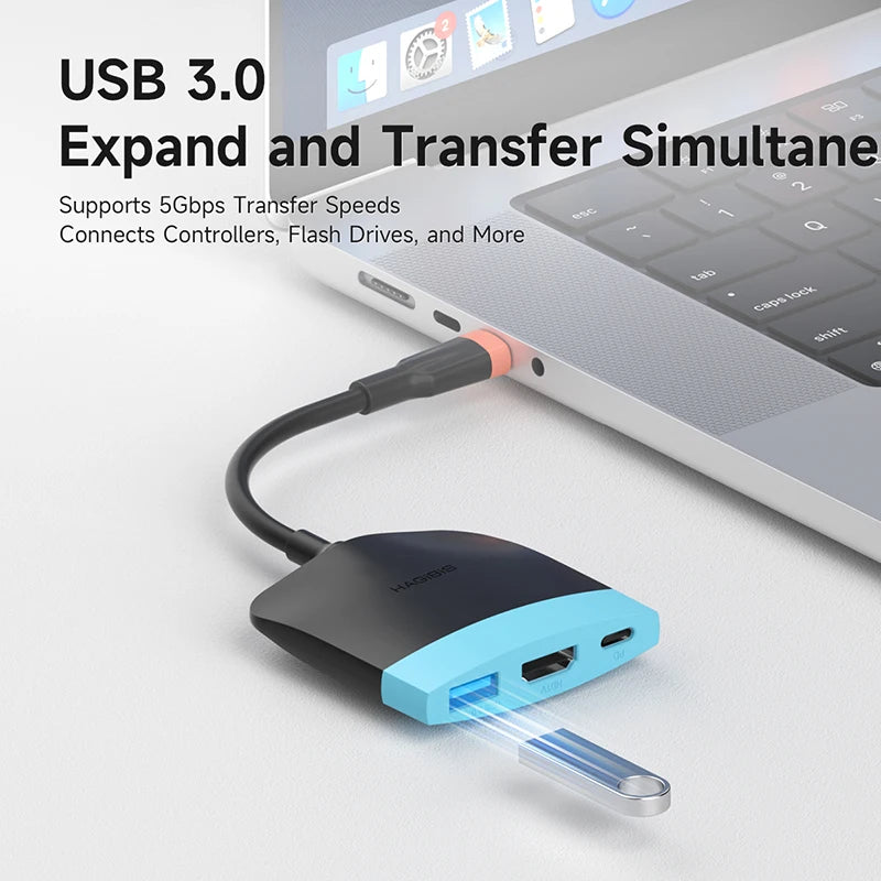 Hagibis Portable TV Dock with 100W PD & USB 3.0