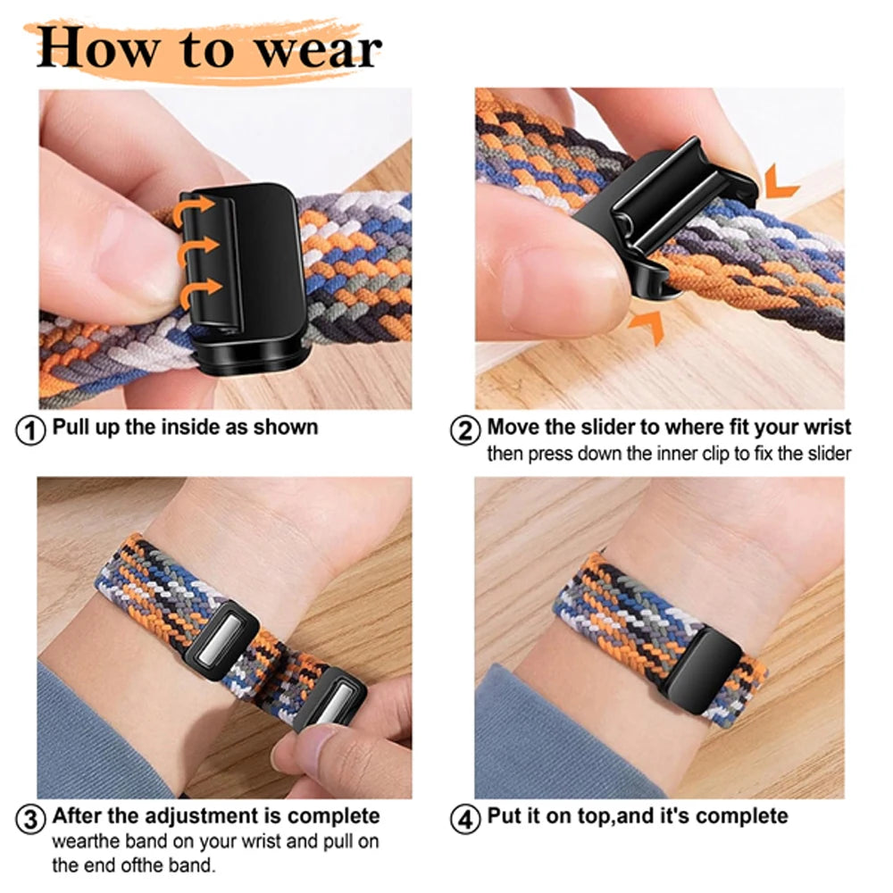 Breathable Nylon Braided Band For Google Pixel Watch 4