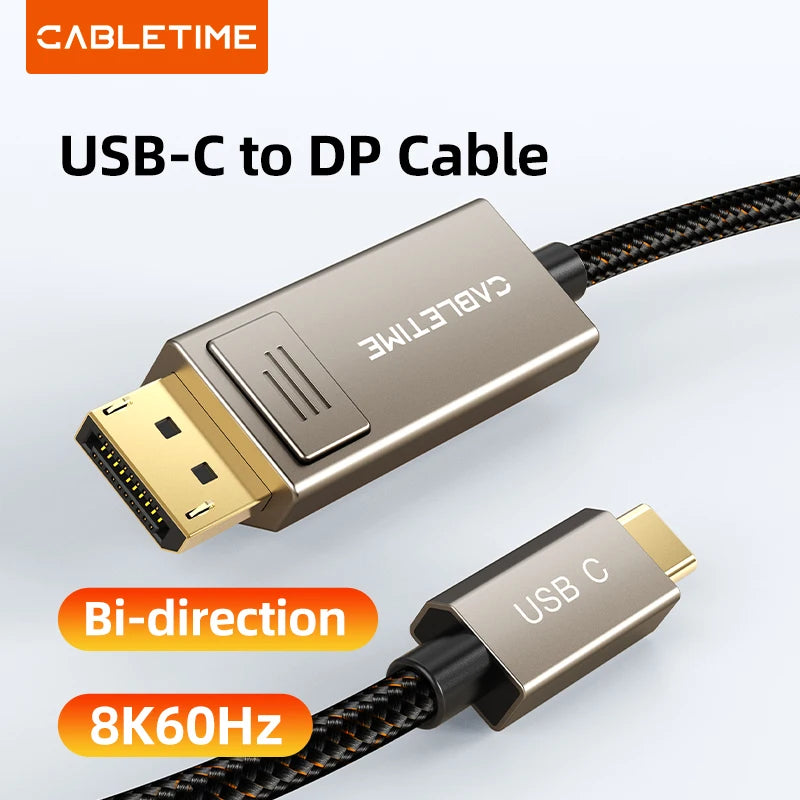 CABLETIME 8K USB-C to DisplayPort Cable
