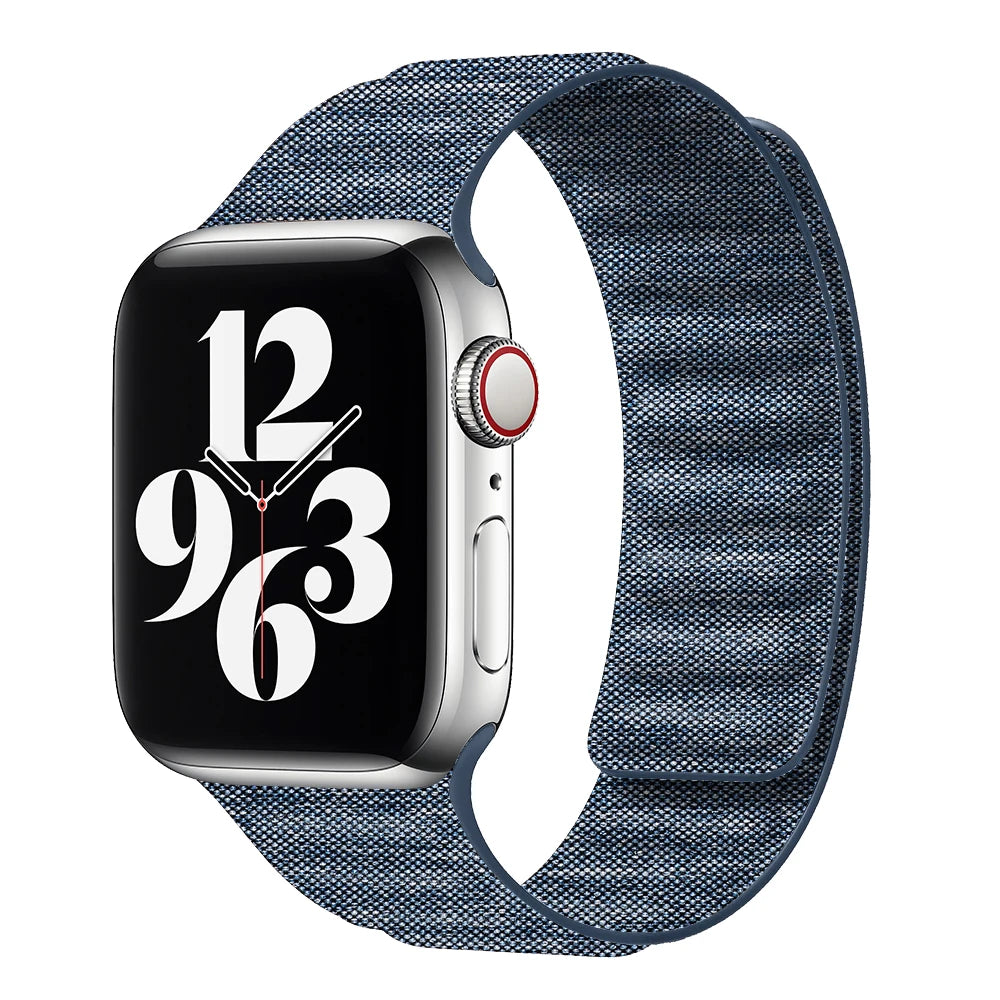 Denim Nylon Magnetic Loop Strap for Apple Watch