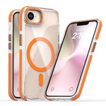 Clear Magnetic PC + TPU Case with Aluminum Button for iPhone 16e
