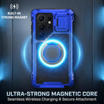 Shockproof Armor Case with Camera Lens Cover for Samsung Galaxy S26 Ultra