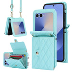 Crossbody PU Leather Phone Case with RFID Blocking & Card Slots for Samsung Galaxy Z Flip 7