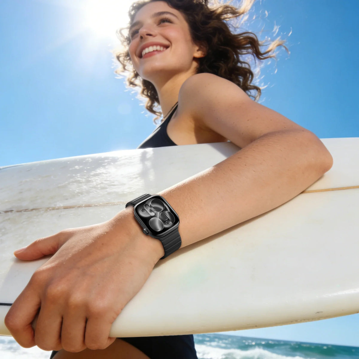Silicone Loop Strap with Magnetic Closure for Apple Watch