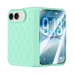 Quilted Hinge Protection Case with Tempered Glass Front Screen for iPhone Duo