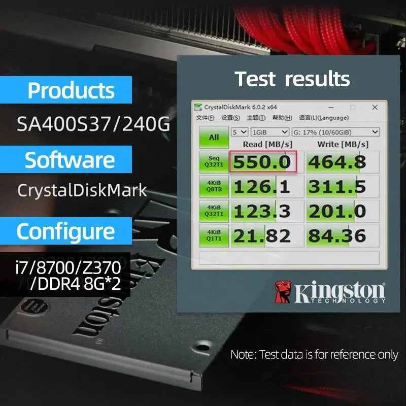 Kingston A400 SSD SATA3 2.5 Inch Internal Solid State Drive