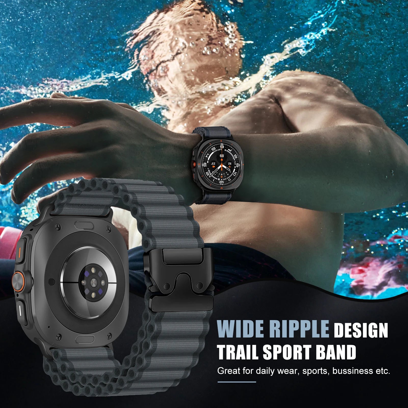 Parachute Trail Loop Nylon Strap for Samsung Galaxy Watch Ultra