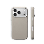 Luxury Lychee Texture PU Leather Case with Alloy Lens Frame for iPhone 17 Series