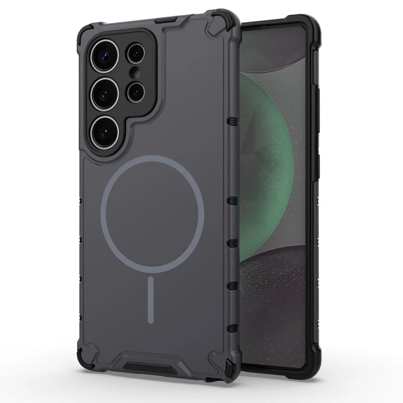 Corrugated Texture Magnetic Case for Samsung Galaxy S24 Series