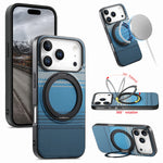 iPhone 17 Series Carbon Fiber MagSafe Case with 360° Rotating Stand
