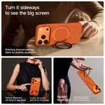 Carbon Fiber Texture MagSafe Case with 360 Rotating Kickstand for iPhone 17 Series