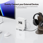 PULWTOP Mac Mini M4 Dock with M.2 SSD Slot 4TB and SD TF Reader