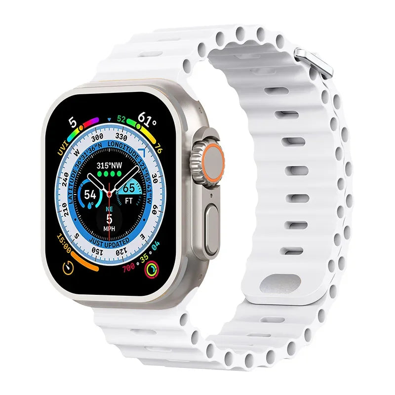 Soft-Touch Ocean Silicone Sport Band for Apple Watch